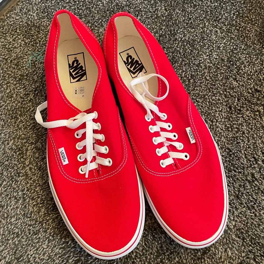 Mens red/white vans